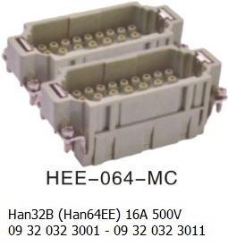 HEE-064-MC H32B Han 32B(Han64EE) 16A 500V 09 32 032 3001 with 09 32 032 3011 crimp 64pin-male-Harting-Heavy-duty-connector.jpg